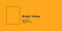 About Bright Yellow - Color codes, similar colors and paints - colorxs.com