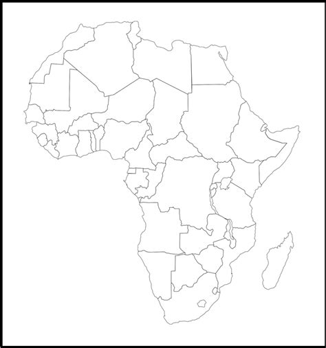 Mapa De Africa Sin Nombres