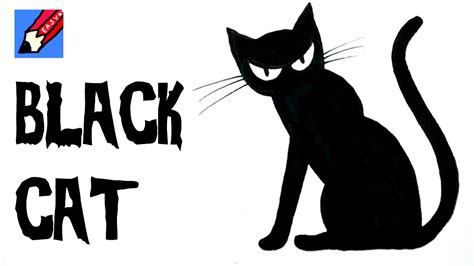 Professional cartoon artists may make it look easy, but it takes time to learn how on this cat, they definitely make you think twice about whether you would pet him, or not. How to draw a Black Cat for Halloween Real Easy - YouTube