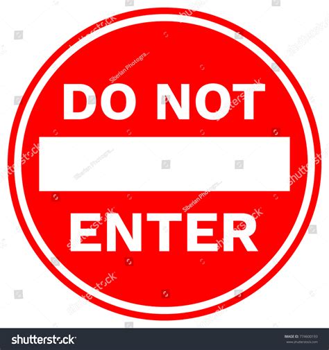 Do Not Enter Sign Red Circle Stock Vector Royalty Free 774600193