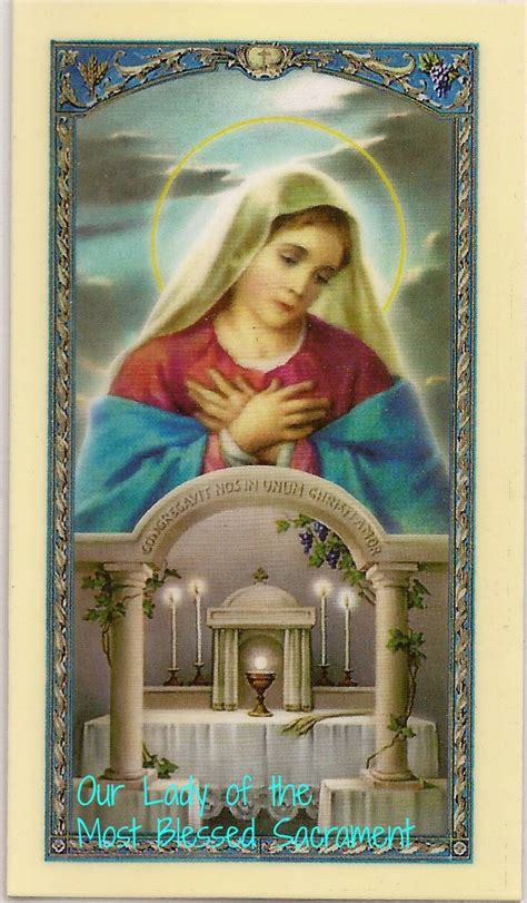 Mondays With Mary Our Lady Of The Blessed Sacrament