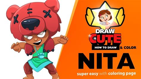 How To Draw And Color Nita Super Easy Brawl Stars Drawing Tutorial