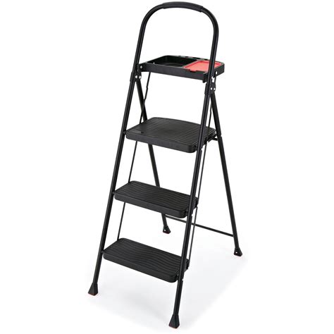 Rubbermaid Rms 3t 3 Step Steel Step Stool With Project Tray 225 Lb