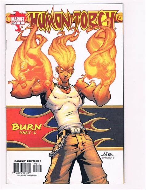 Human Torch 2 NM Marvel Comic Book Burn Fantastic Four Invisible