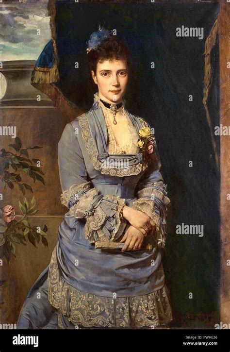 Angeli Heinrich Von Portrait Of Grand Duchess Maria Fiodorovna Stock