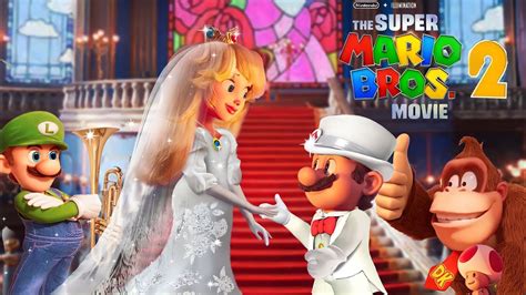 the super mario bros 2 movie scene the wedding of mario and princess peach inside the castle ️
