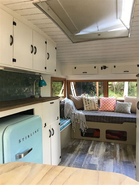 Building or renovating a small kitchen on a budget is mostly a matter of balancing your finances with the right things. Coastal Style interior caravan renovation | Caravan decor ...