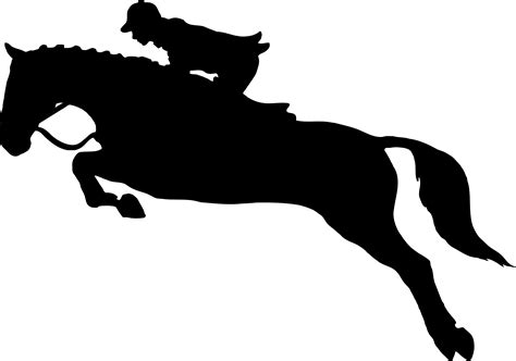 Clipart Horse Jumping Dressage Silhouette Without Hurdle