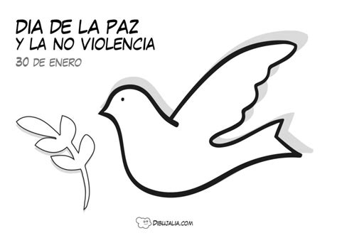 Ficha de Paloma del Día de la Paz Dibujo 1659 Dibujalia Los