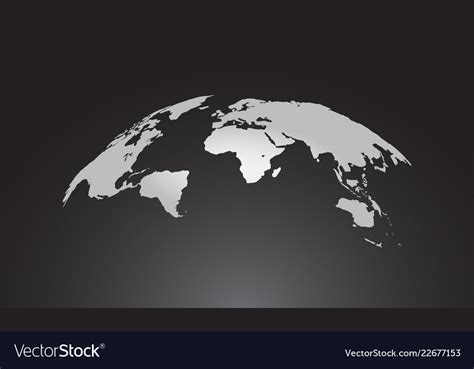 Curved World Map Globe Planet Concept Map Vector Image