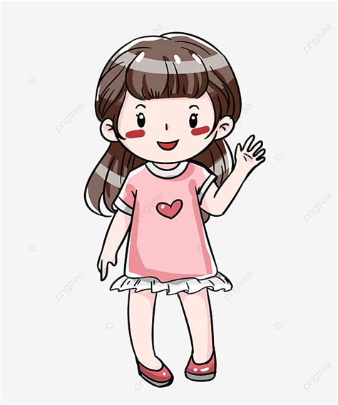 Say Hello Png Transparent Little Girl Say Hello Girl Clipart Say