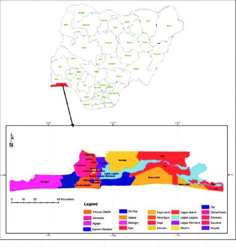 Online map of lagos №2, scheme and satellite view. Lagos State map showing local government areas. | Download Scientific Diagram