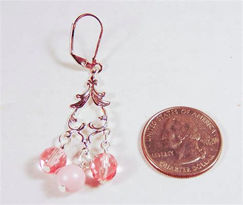 Pink Earrings Swarovski Pink Pink Pearls Pink Crystals Etsy