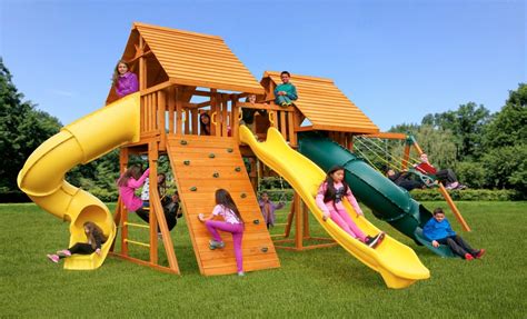 Choose the right playground set for your back yard. Fantasy 5 Swingset @ Discount Price | Swingset & Toy Warehouse