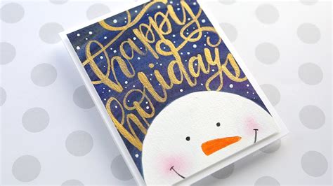 Holiday Card Series Day Minimal Supplies Watercolor