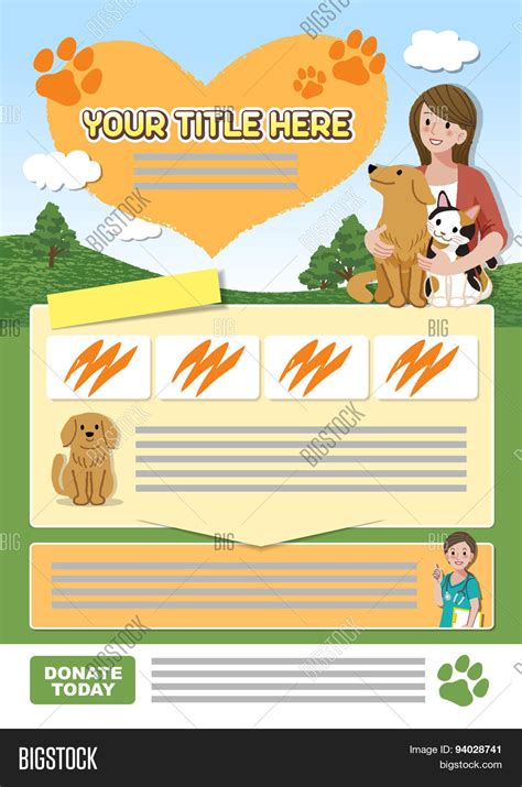 Animal Leaflet Design Vector And Photo Free Trial Bigstock