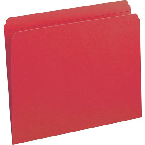 Smead File Folders With Reinforced Tab Red 100bx Letter 12710