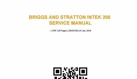 briggs and stratton intek 190 manual