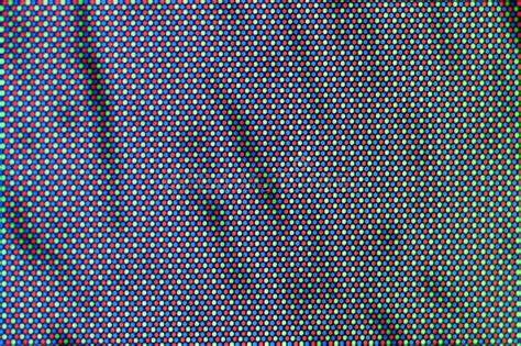 Close Up Of Red Green And Blue Pixels On A Crt Computer Screen Stock