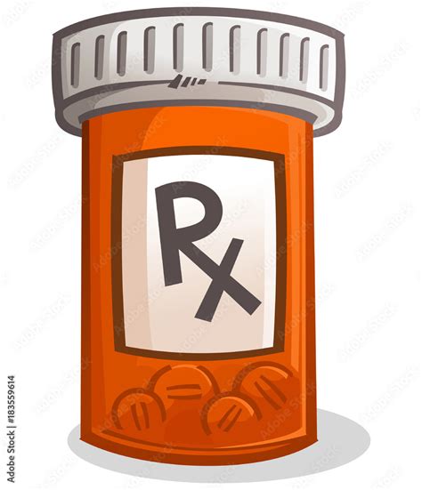 Prescription Pill Bottle Cartoon Stock Vector Adobe Stock