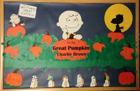 My October Ra Bulletin Board Charlie Brown Themed Halloween Bulletin