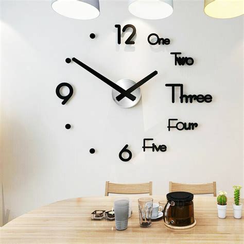 3d Diy Wall Clock Sticker Watch Sticker Acrylic Modern Home Room Decor Unique Sale Banggood