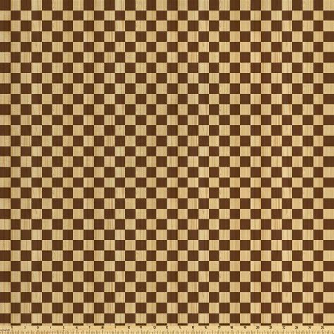 Checkered Upholstery Fabric By The Yard Empty Checkerboard Wooden Seem