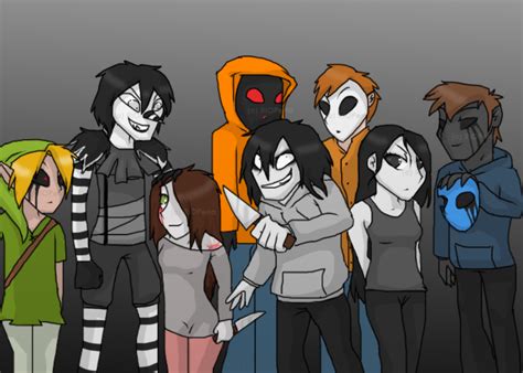 The Creepypasta Gang Older And New Members Cp By Rioperla On Deviantart