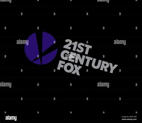 21st Century Fox Rotated Logo Black Background B Stock Photo Alamy