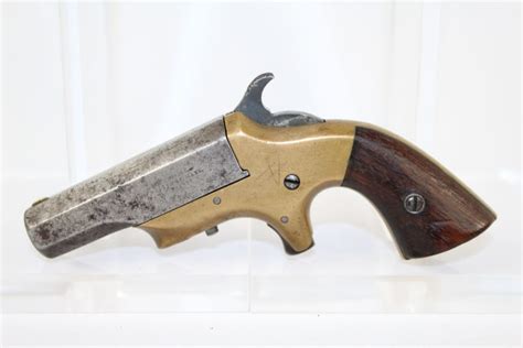Brown Southerner Deringer Derringer Pistol Antique Firearms