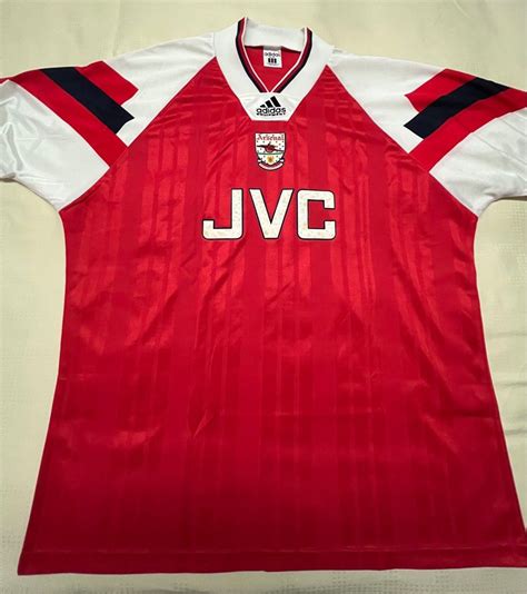 Authentic Arsenal 1992 94 Jvc Home Jersey Mens Fashion Activewear