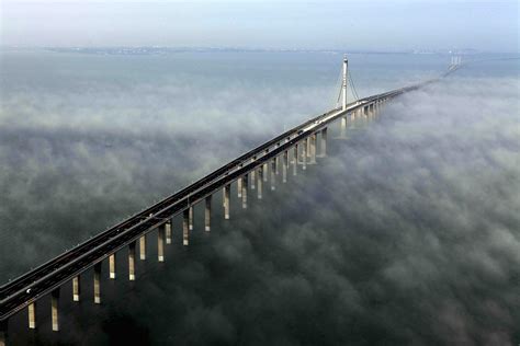 Jiaozhou Bay Bridge In China 