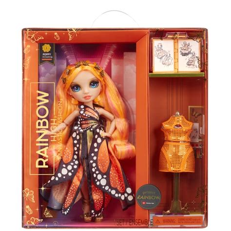 Rainbow High Fantastic Poppy Rowan Orange Doll Fashion Playset Smyths