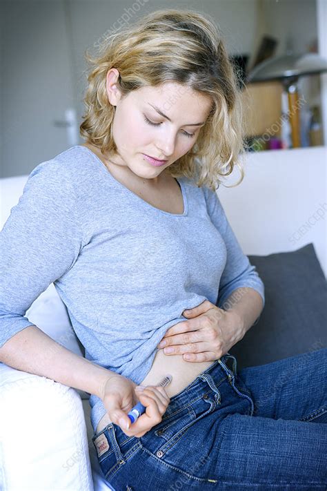 Treating Diabetes Woman Stock Image C0231365 Science Photo Library