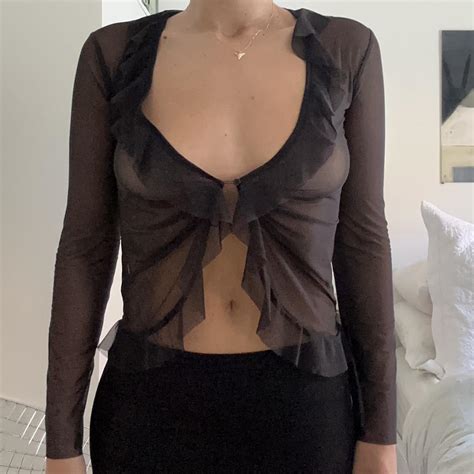 Gimaguas Sheer Top Black Indulge In The Allure Depop