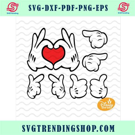 Mickey Mouse Hands Svg Minnie Mouse Hands Pointing Svg And Png Porn