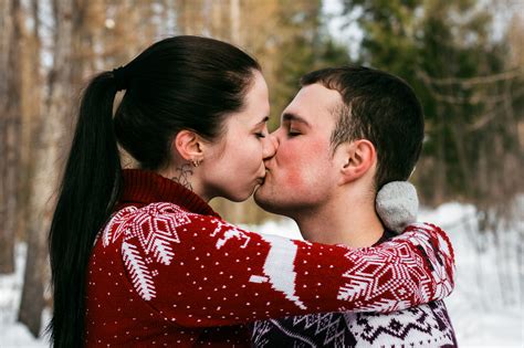 Free Photo Kissing Woman And Man Affection Man Woman Free