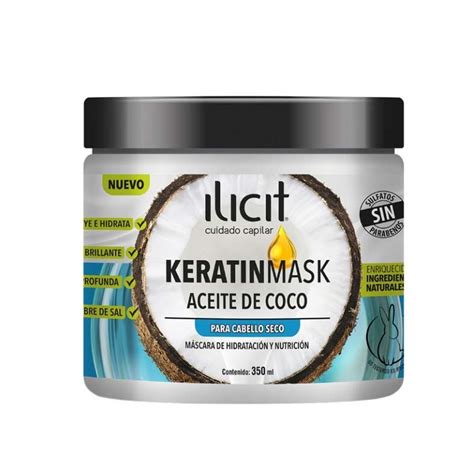 Ilicit KeratinMask Aceite De Coco 350 Ml La Esquina De La Limpieza