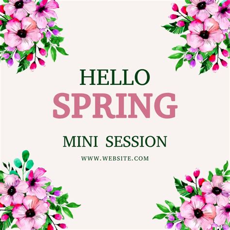 Hello Spring Instagram Template Postermywall