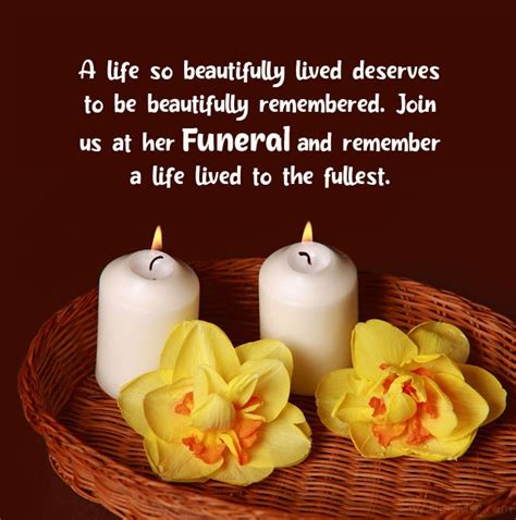 Funeral Invitation Messages And Wording Wishesmsg