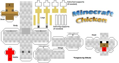 Papercraft Chicken Minecraft Minecraft Printables Papercraft Minecraft