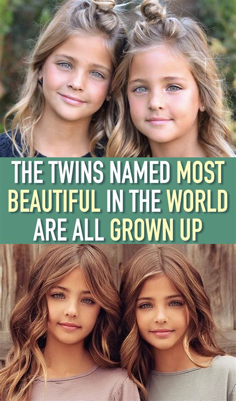 The Twins Named Most Beautiful In The World Are All Grown Up Twin Names Mother Daughter Dates