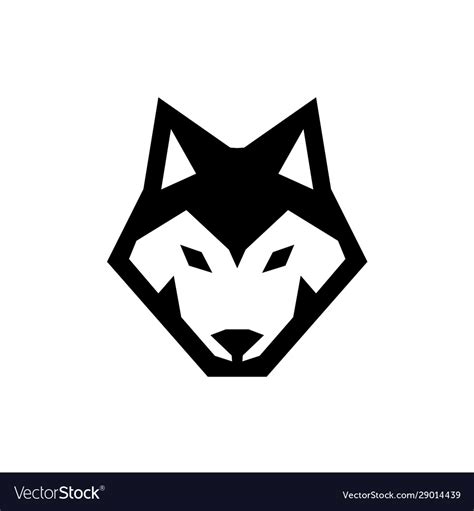 Wolf Head Icon Logo Royalty Free Vector Image Vectorstock