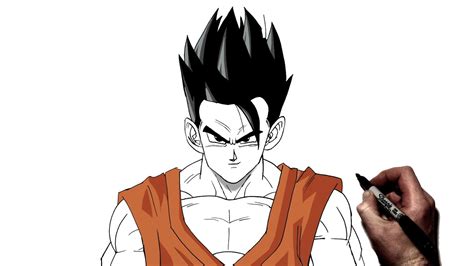 How To Draw Gohan Adult Step By Step Dragonball Youtube