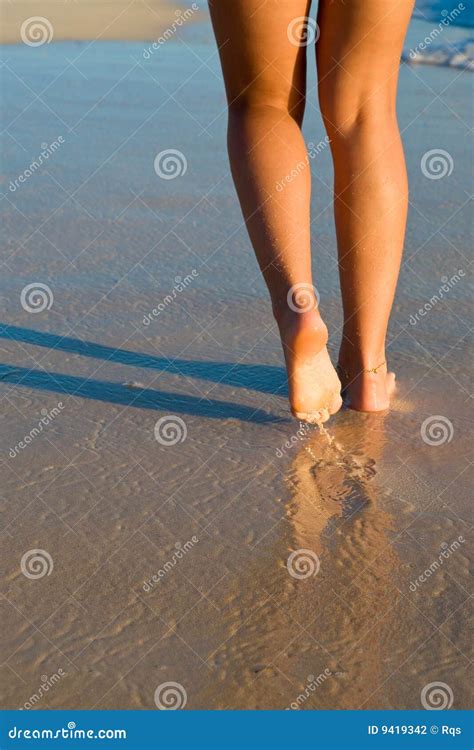 Tanned Legs On The Beach Stock Photo Image Of Beauty