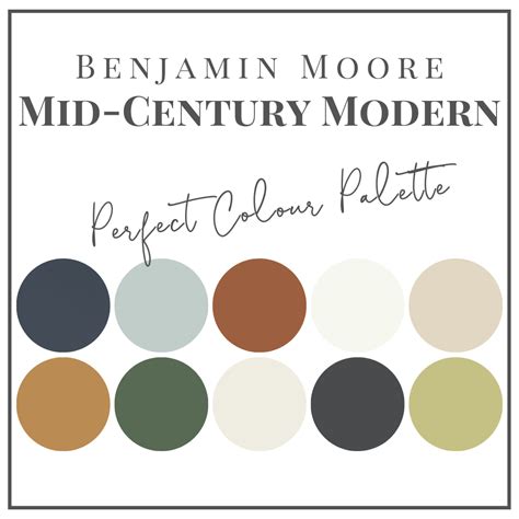 Benjamin Moore Mid Century Modern Perfect Colour Palettes Claire