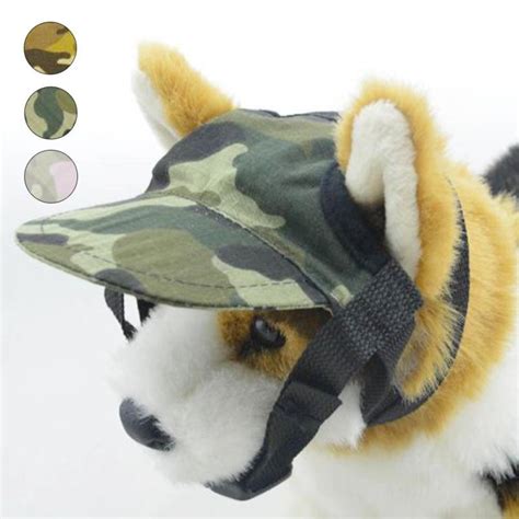 Cute Baseball Cap Hat Small Dogs Summer Outdoor Adjustable Hats With Ear Holes Headdress