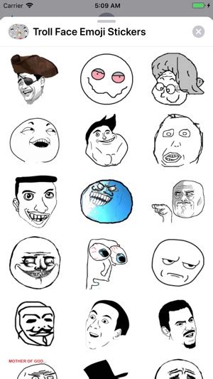 ‎app Store에서 제공하는 Troll Face Emoji Stickers