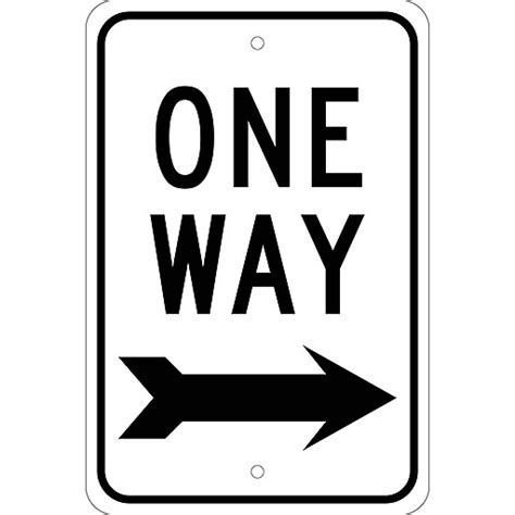 National Marker Reflective One Way Right Regulatory Traffic Sign 18