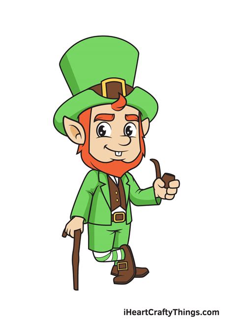 Leprechaun Drawing — How To Draw A Leprechaun Step By Step